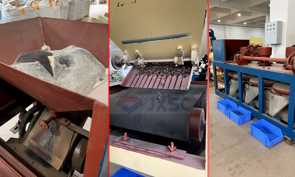 Dry magnetic separation testing
